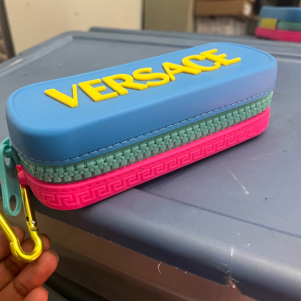Versace Multicolor Eye Glasses Case